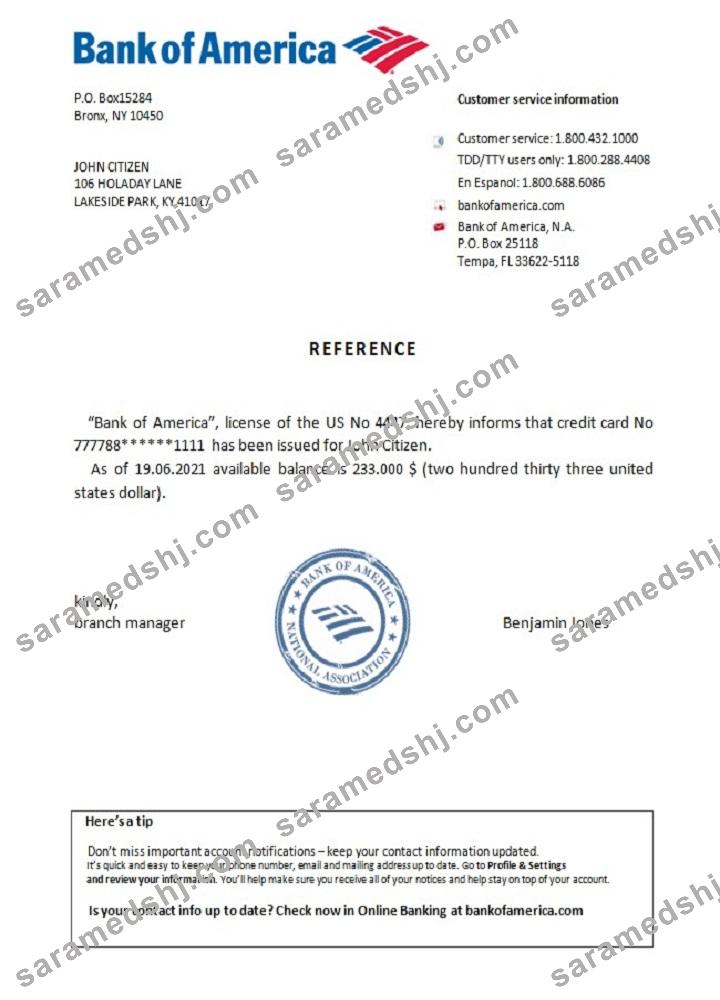 USA_Bank of America_reference